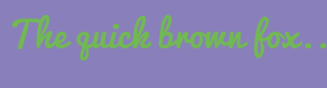 Image with Font Color 71BA51 and Background Color 897FBA